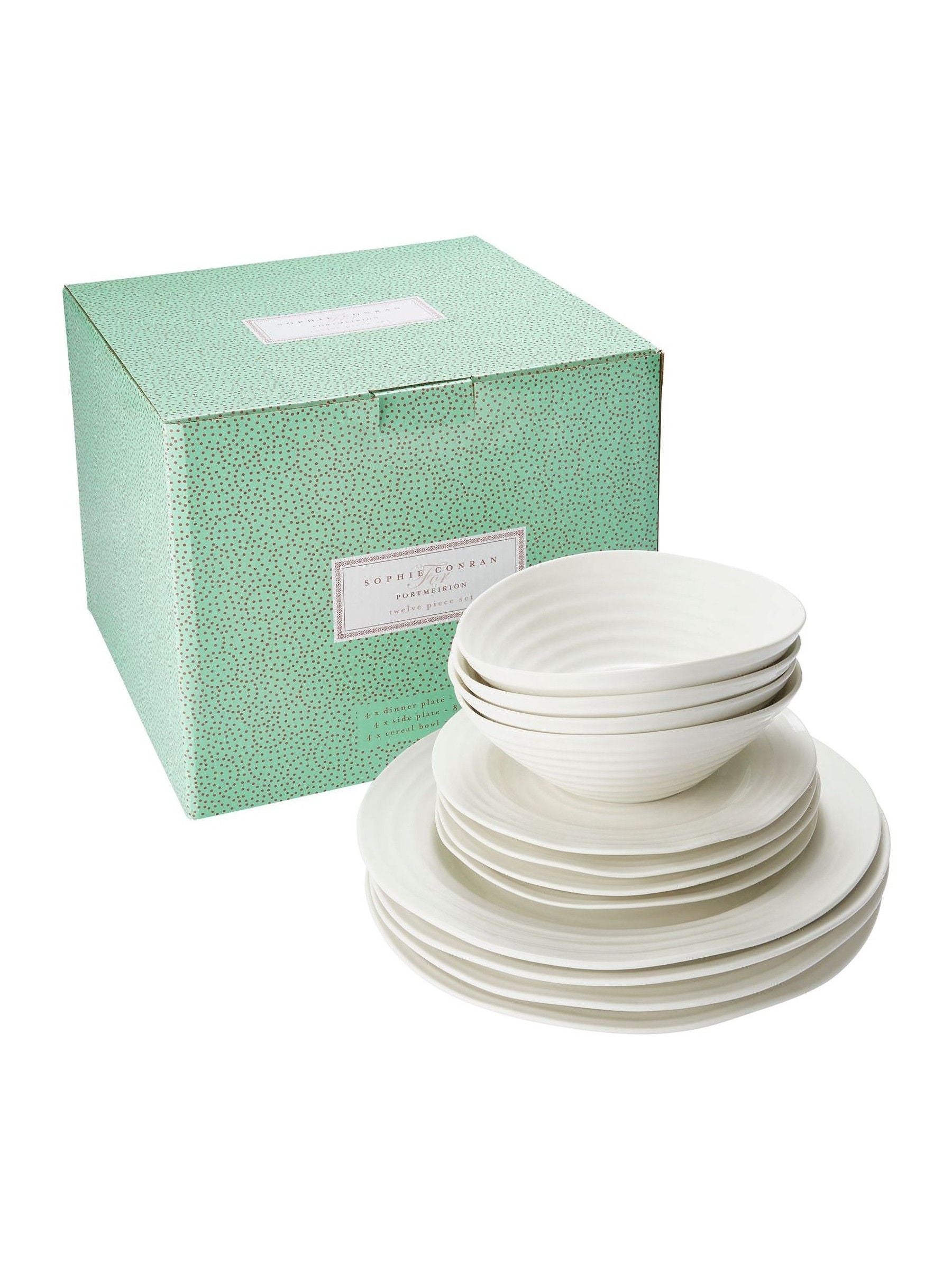 Sophie Conran white porcelain dinnerware set 12 piece - British product