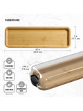 Farberware bamboo platter with clear lid, imported from the UK