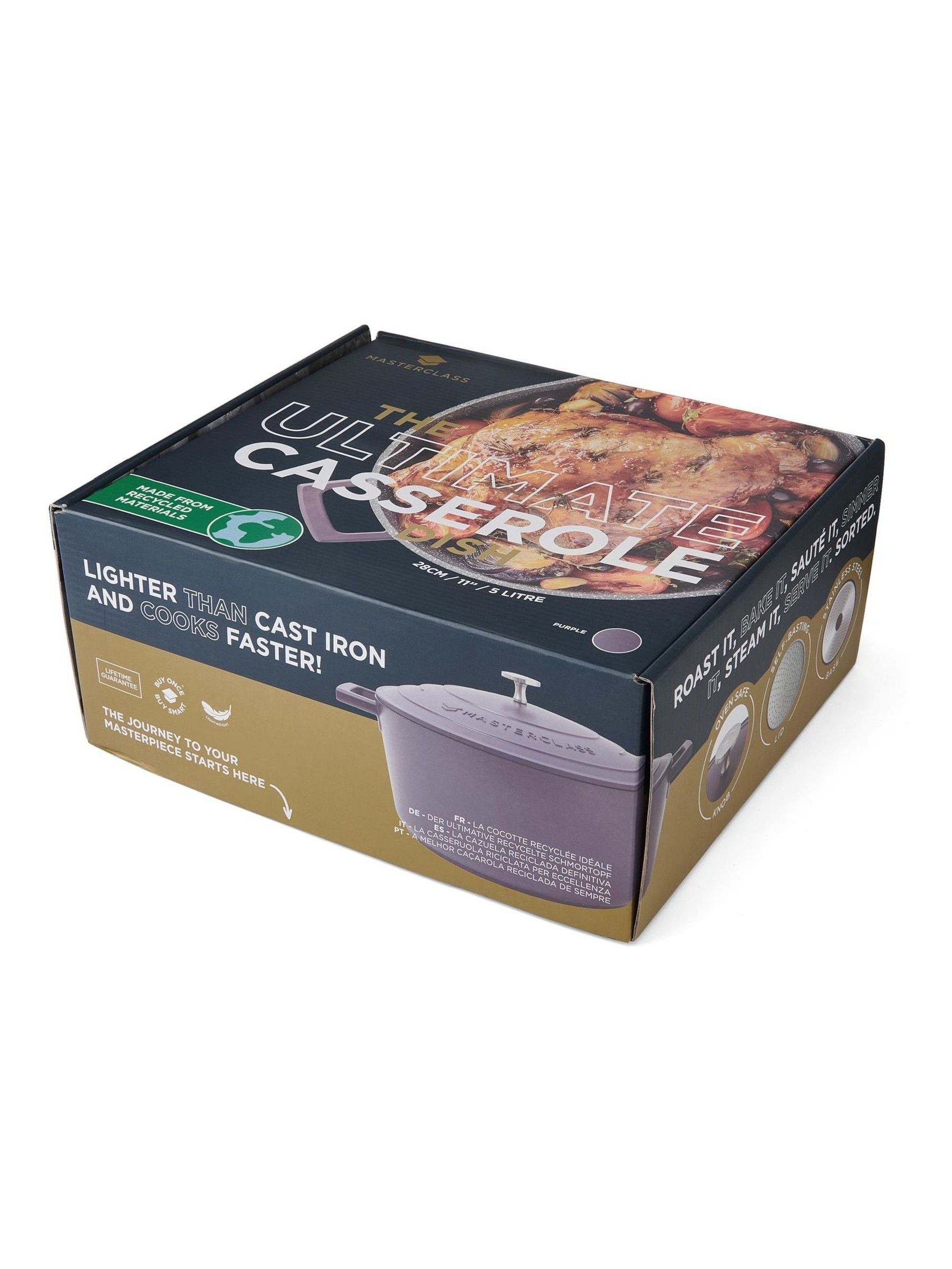 MasterClass purple casserole dish 5L, imported from the UK