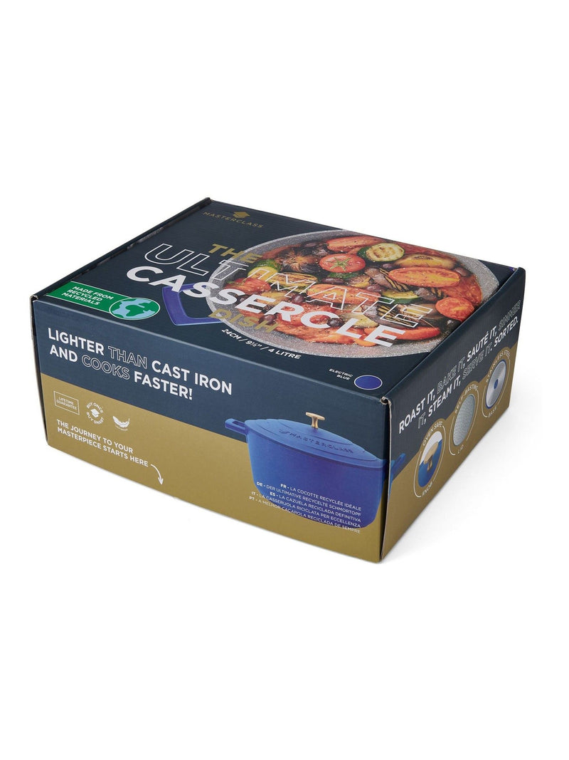 MasterClass blue casserole dish 4L (British brand)