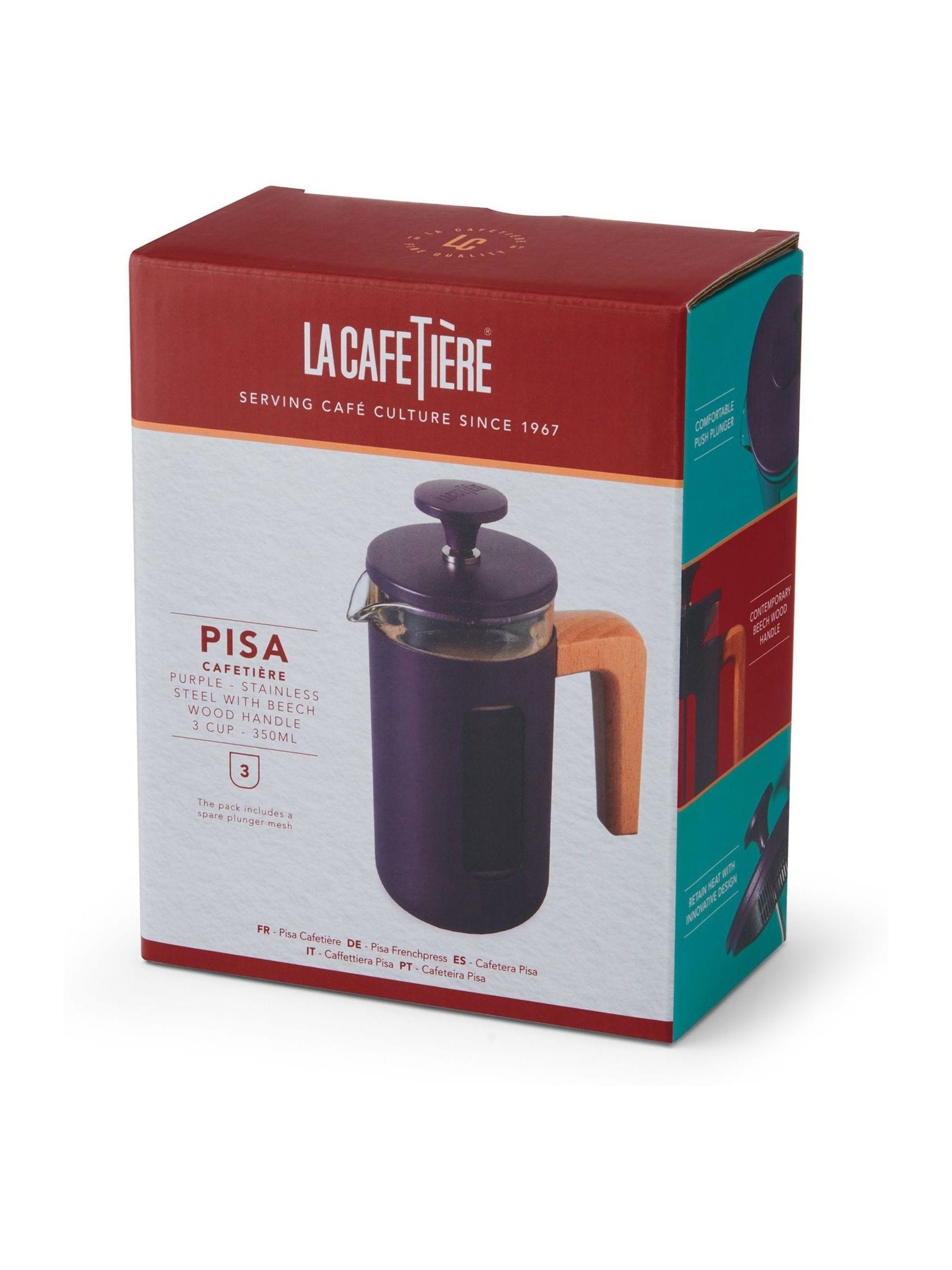 La Cafetiere Purple Pisa French Press 3 Cup