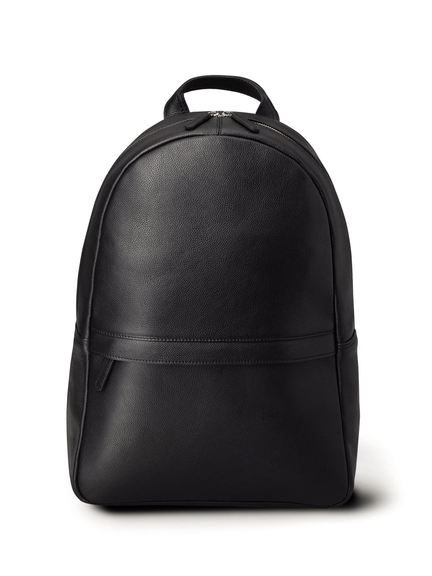 Charles Tyrwhitt black grain leather backpack, imported from the UK