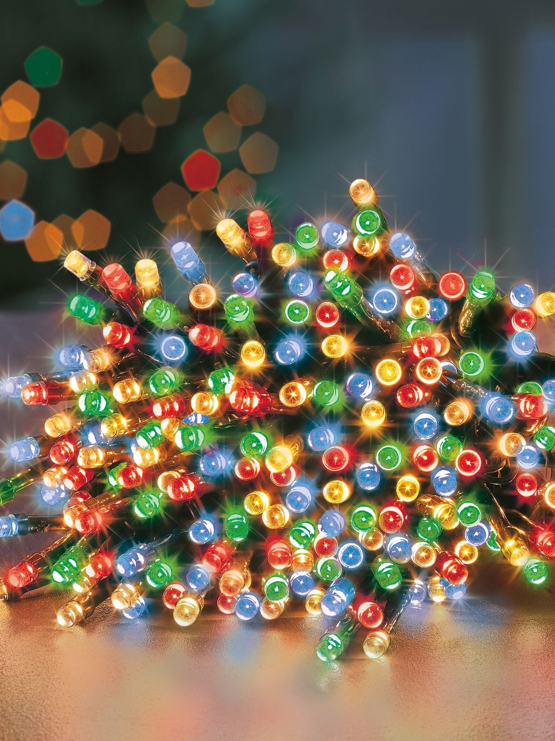 Premier Decorations multicolour LED Christmas tree lights - British product