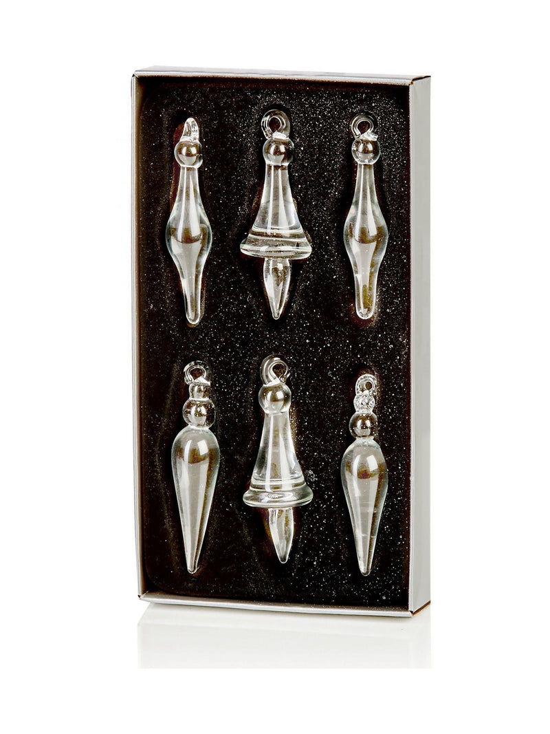 Premier Decorations glass drop baubles set of 8, UK version