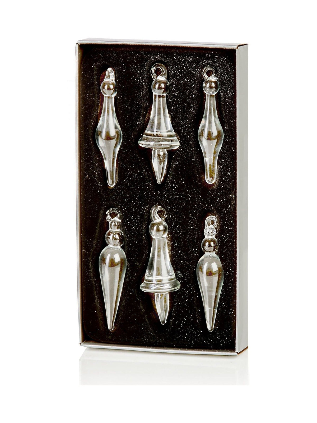 Premier Decorations glass drop baubles set of 8, UK version