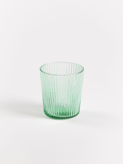 Next Paveau Set of 6 Green Cable Ribbed Water Glasses- Buy online at McGrocer