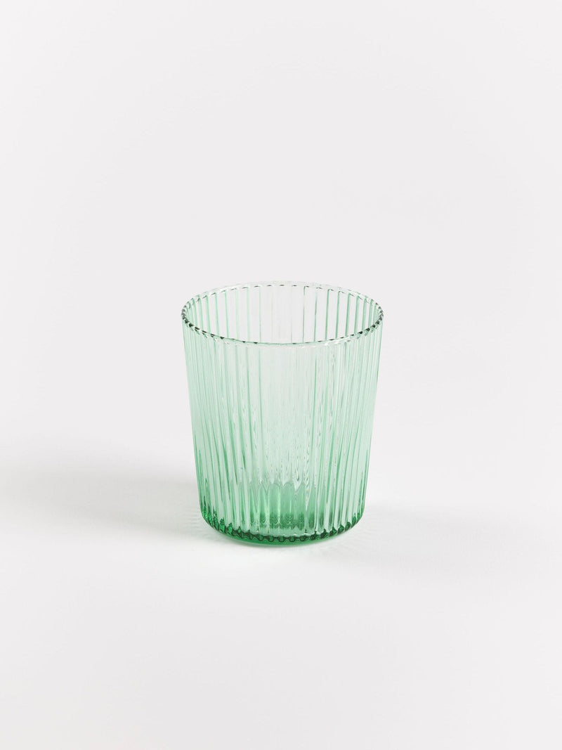 Paveau green ribbed water glasses set of 6, UK version