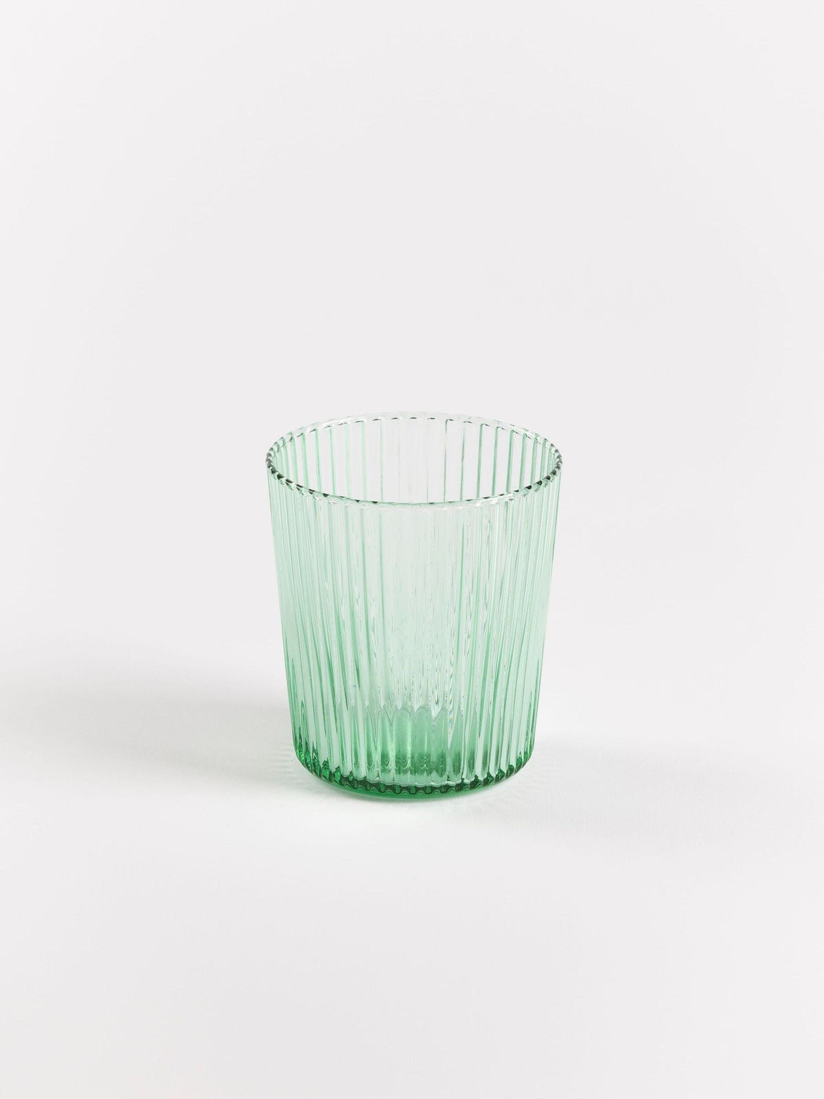 Paveau green ribbed water glasses set of 6, UK version
