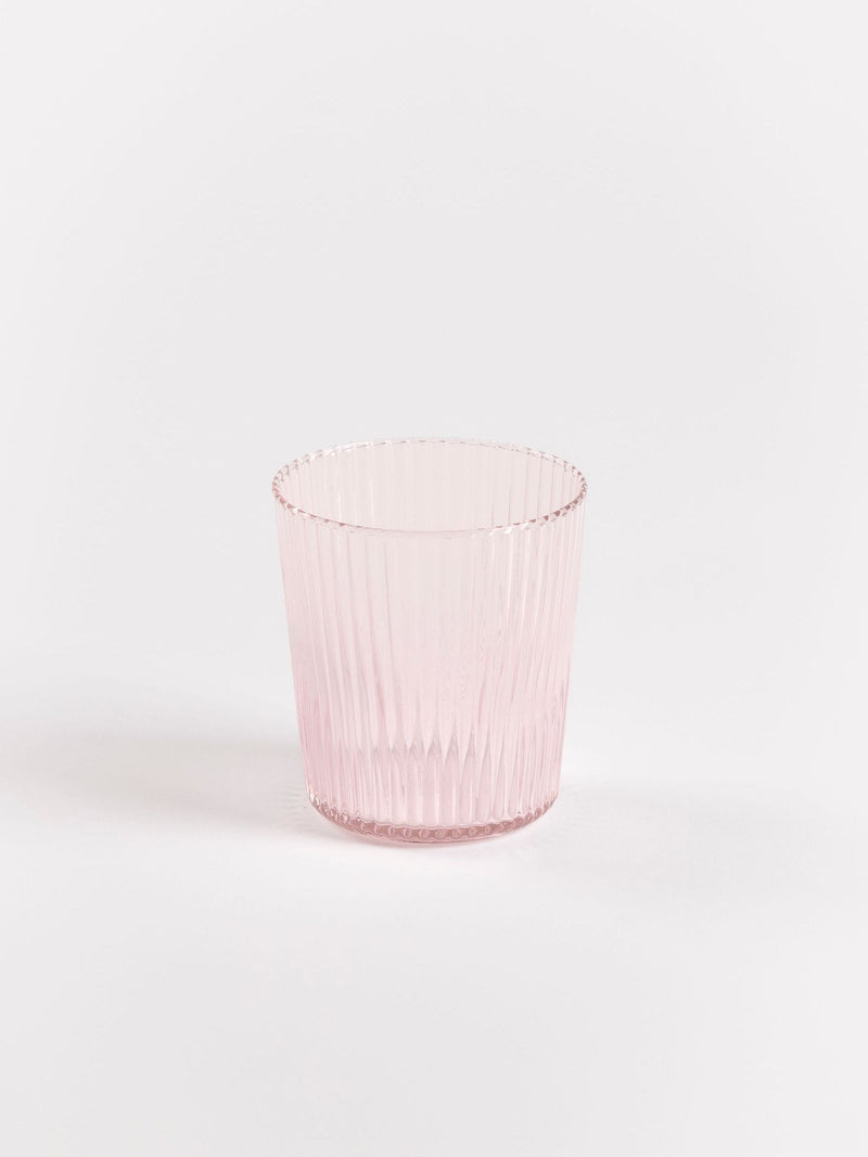 Paveau Set of 6 Green Cable Ribbed Water Glasses