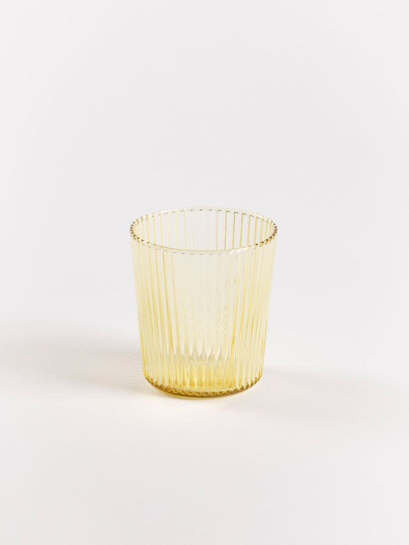 Paveau Set of 6 Green Cable Ribbed Water Glasses