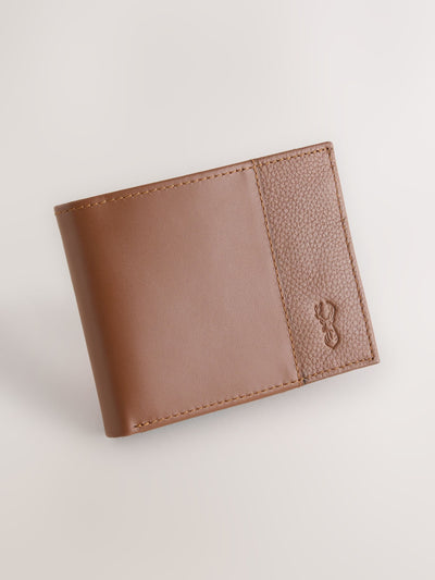 Next Tan Brown Leather Bifold Wallet- Buy online at McGrocer
