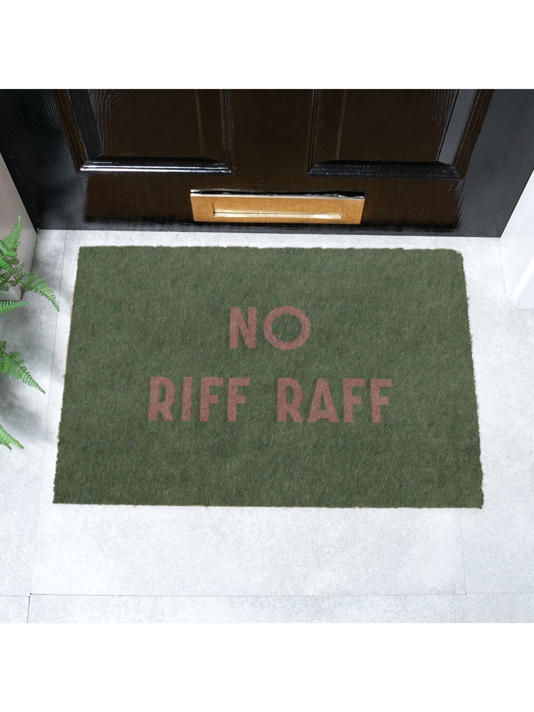 Artsy Mats Brown No Riff Raff doormat 60x40cm - British product