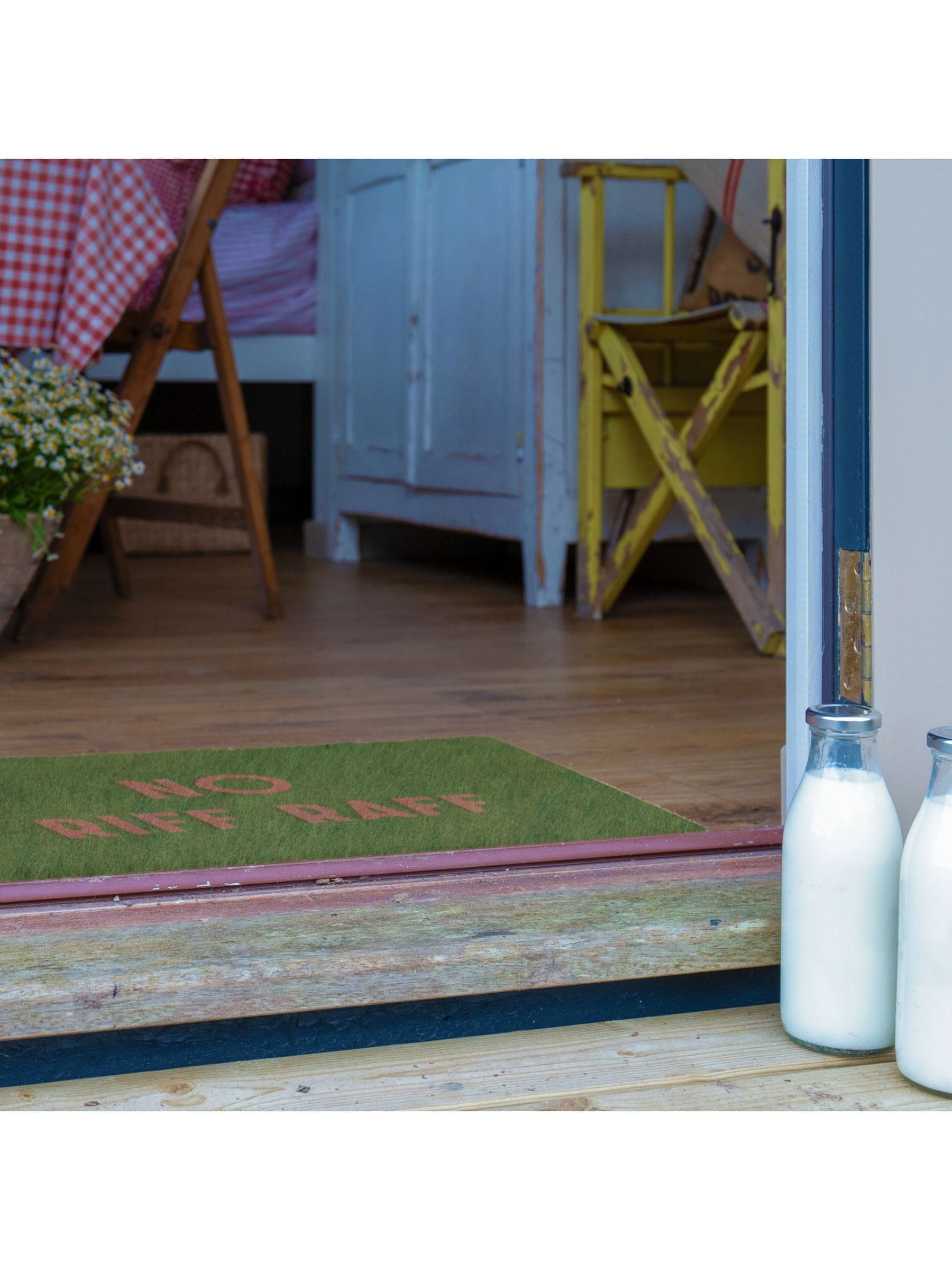 Artsy Mats Brown No Riff Raff doormat 60x40cm - British product