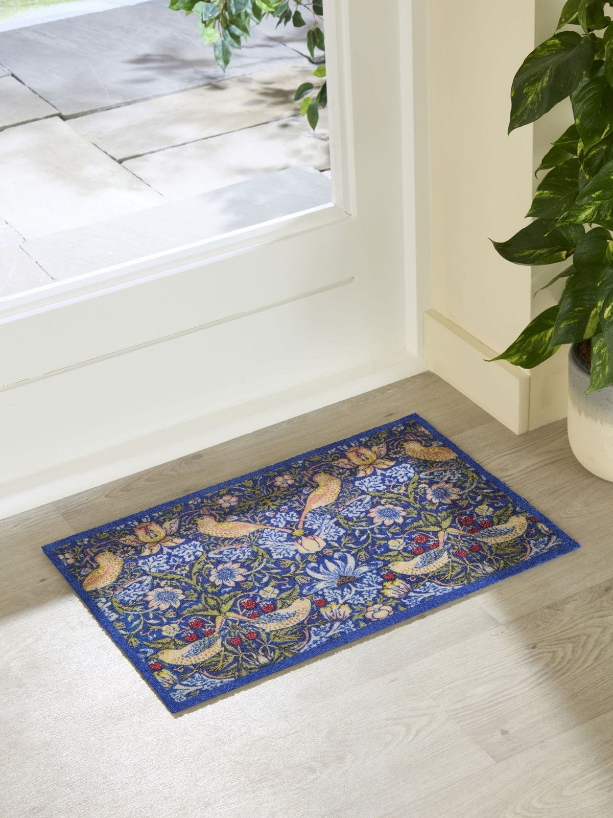 Artsy Mats William Morris Strawberry Thief Blue doormat 60x40 cm - British product
