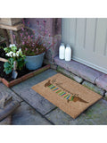 Artsy Mats brown welcome sausage dog doormat 60x40cm, imported from the UK