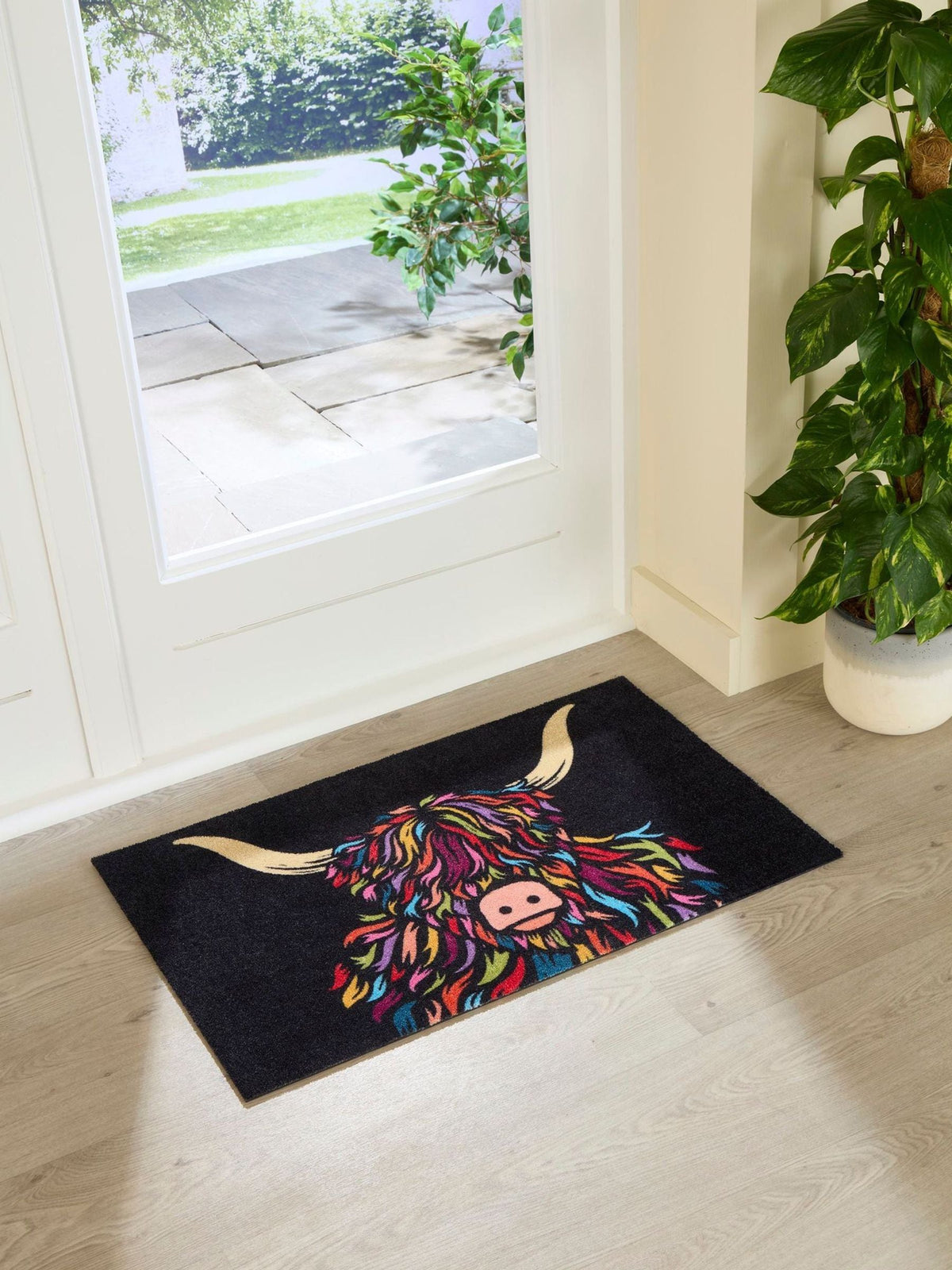 Artsy Mats Highland Cow indoor doormat 80x50cm, UK version