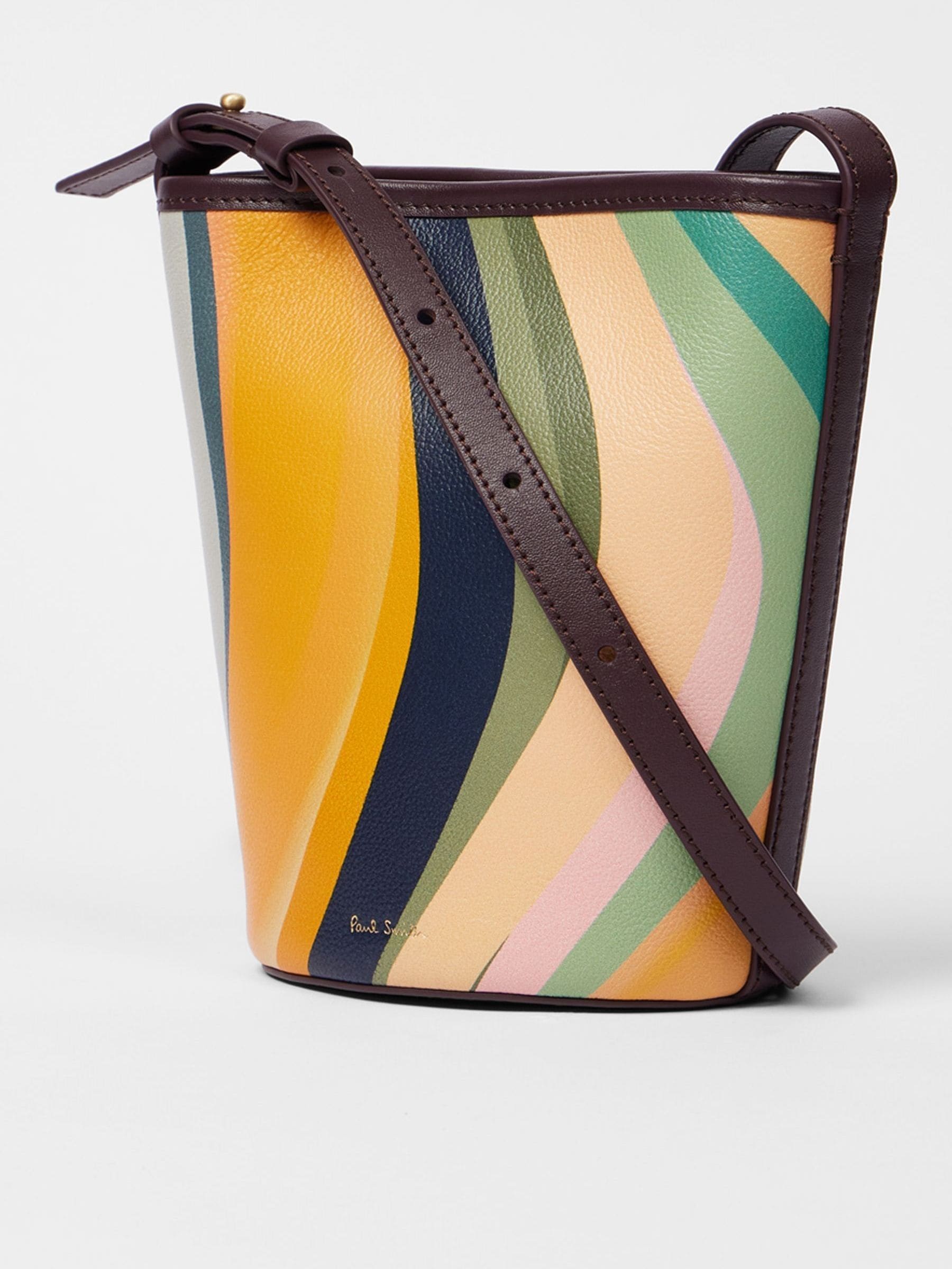 PS Paul Smith orange swirl mini bucket bag, imported from the UK