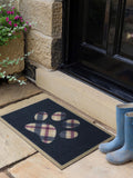 Hug Rug outdoor mat Navy Tartan Paw - British product