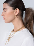 Tabitha Simmons gold tone layered charm necklace, imported from the UK