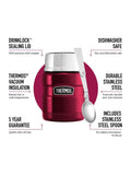 Thermos Raspberry Stainless King food flask 470ml, UK version