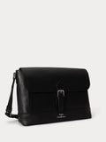 Polo Ralph Lauren black pebbler leather messenger bag - British product