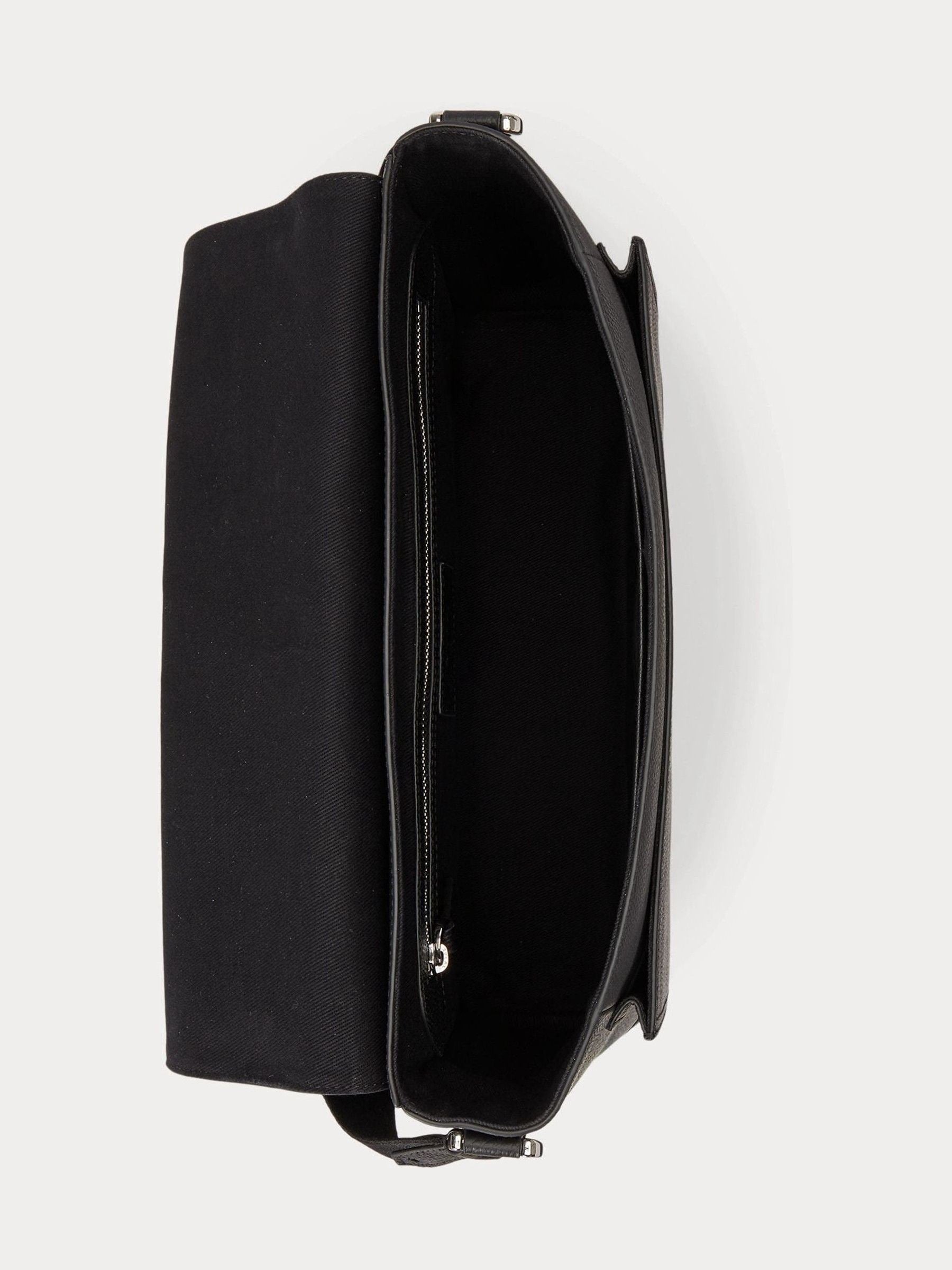 Polo Ralph Lauren black pebbler leather messenger bag - British product