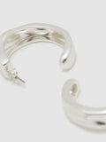 Reiss silver tone sculpted hoop earrings - British product