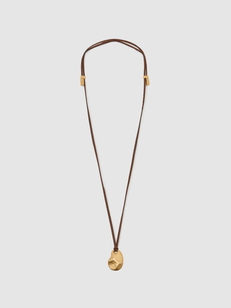 Reiss gold tone opal pendant necklace 3cm, UK version