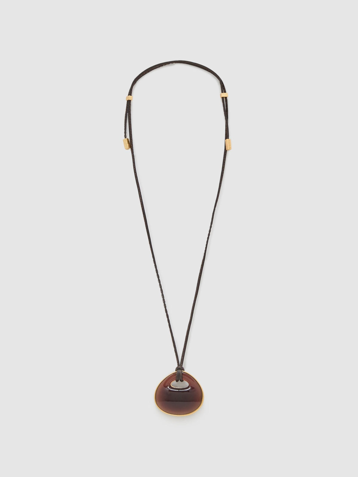 Reiss Burgundy Pippa large resin pendant necklace (British brand)
