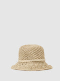 Reiss Eva crochet raffia-effect bucket hat, imported from the UK
