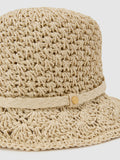 Reiss Eva crochet raffia-effect bucket hat, imported from the UK