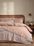 Yard Pecan Hebden Stripe Stonewashed Cotton Bedspread