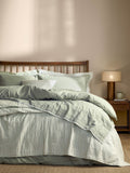Yard Eucalyptus Hebden Stripe Stonewashed Cotton Bedspread