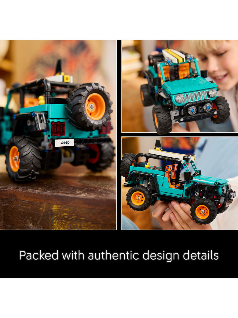 LEGO Technic Jeep Wrangler Rubicon SUV model kit, imported from the UK