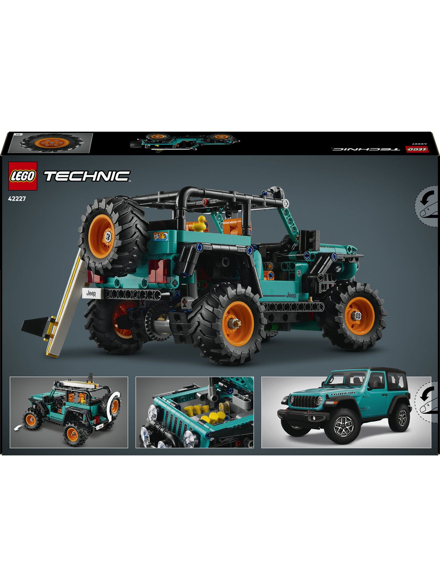 LEGO Technic Jeep Wrangler Rubicon SUV model kit, imported from the UK