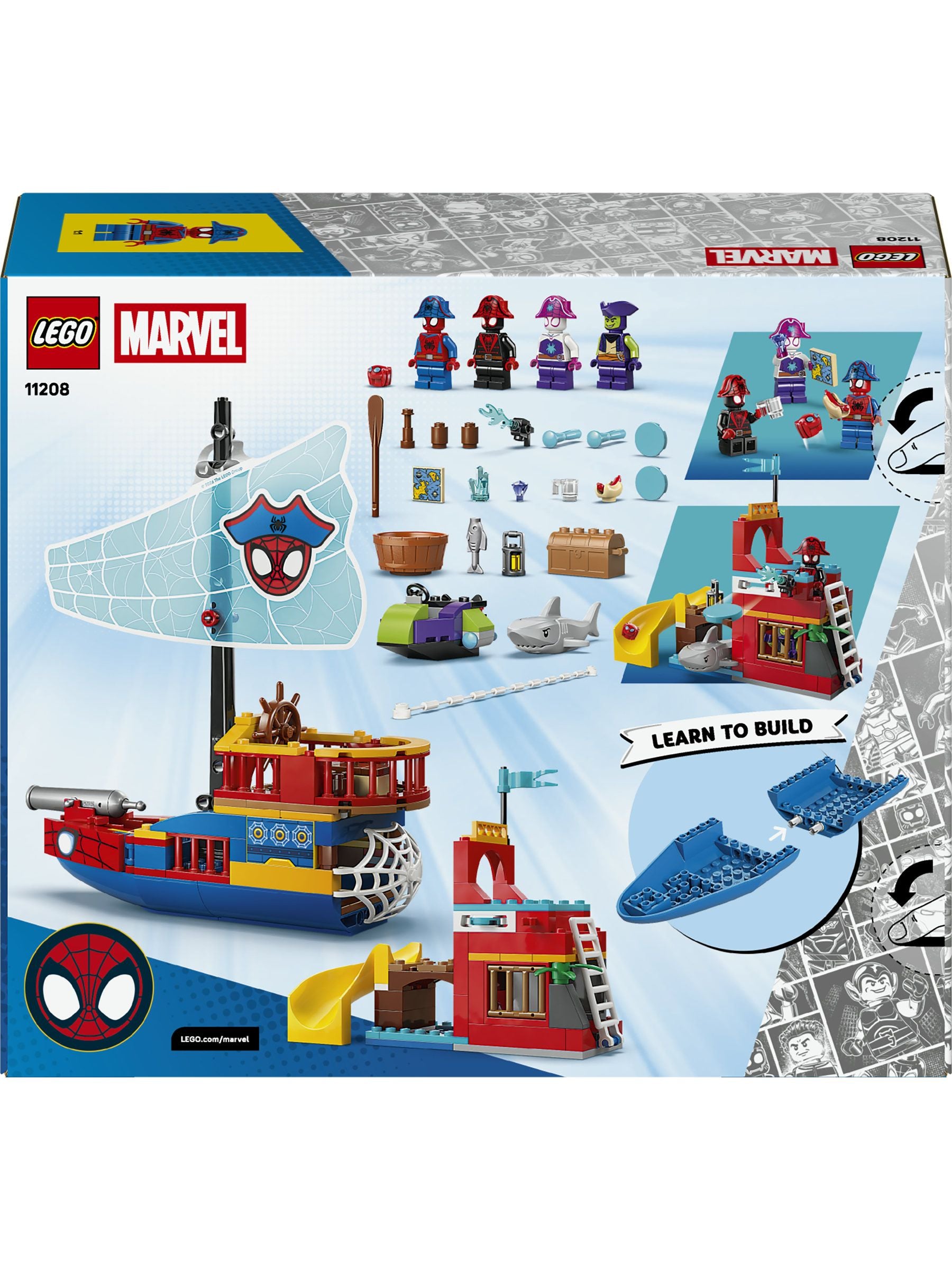 LEGO Marvel Spidey Pirate Ship building toy - British product