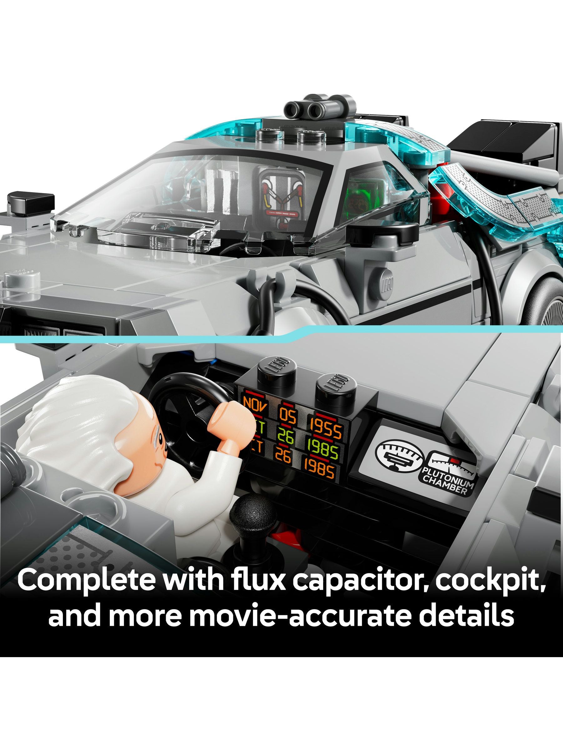 LEGO Back to the Future Time Machine building set, UK version
