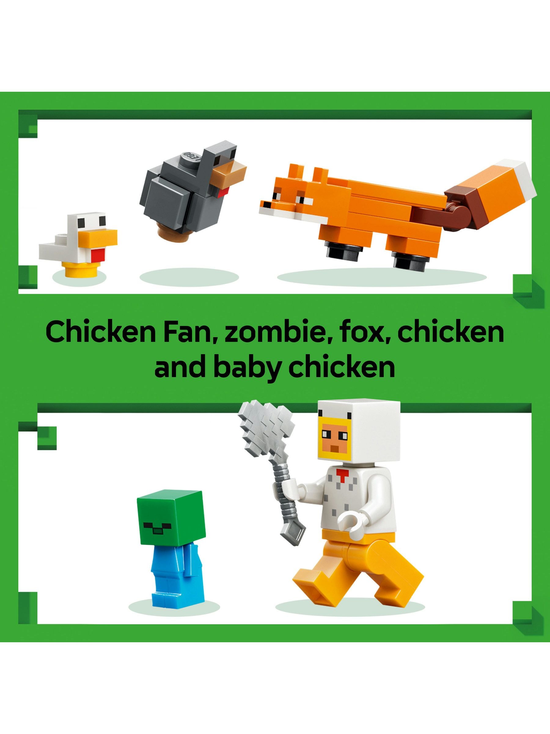 LEGO Minecraft Chicken Farm building toy set, UK version