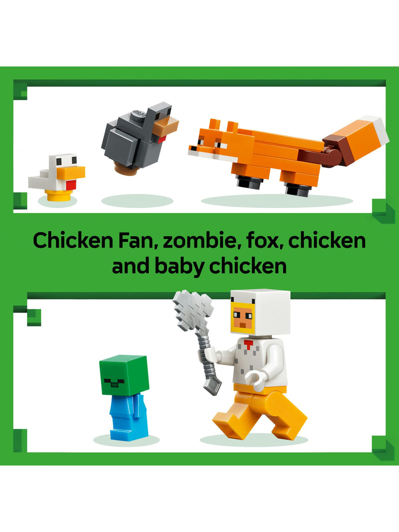 LEGO Minecraft Chicken Farm building toy set, UK version