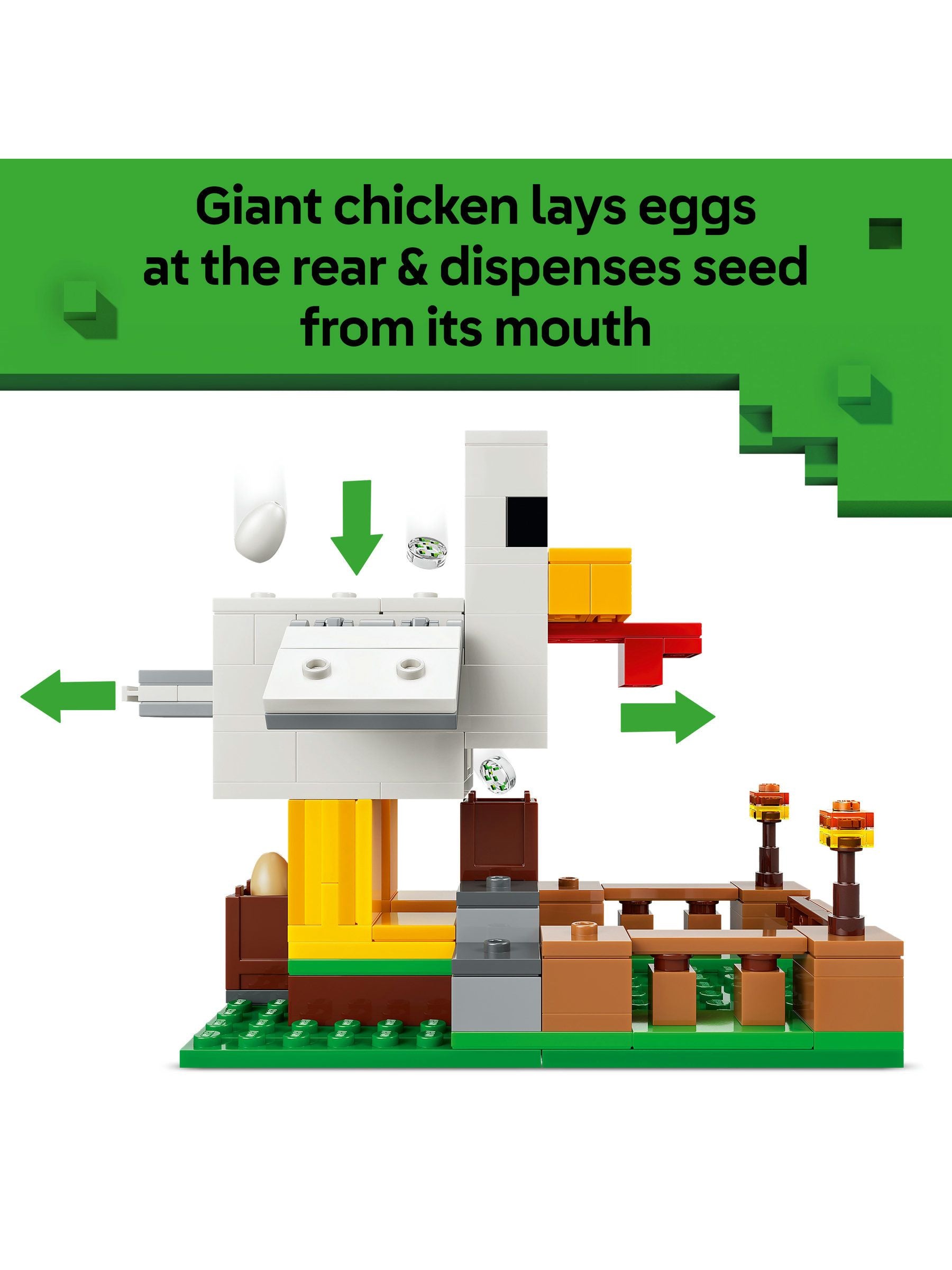 LEGO Minecraft Chicken Farm building toy set, UK version