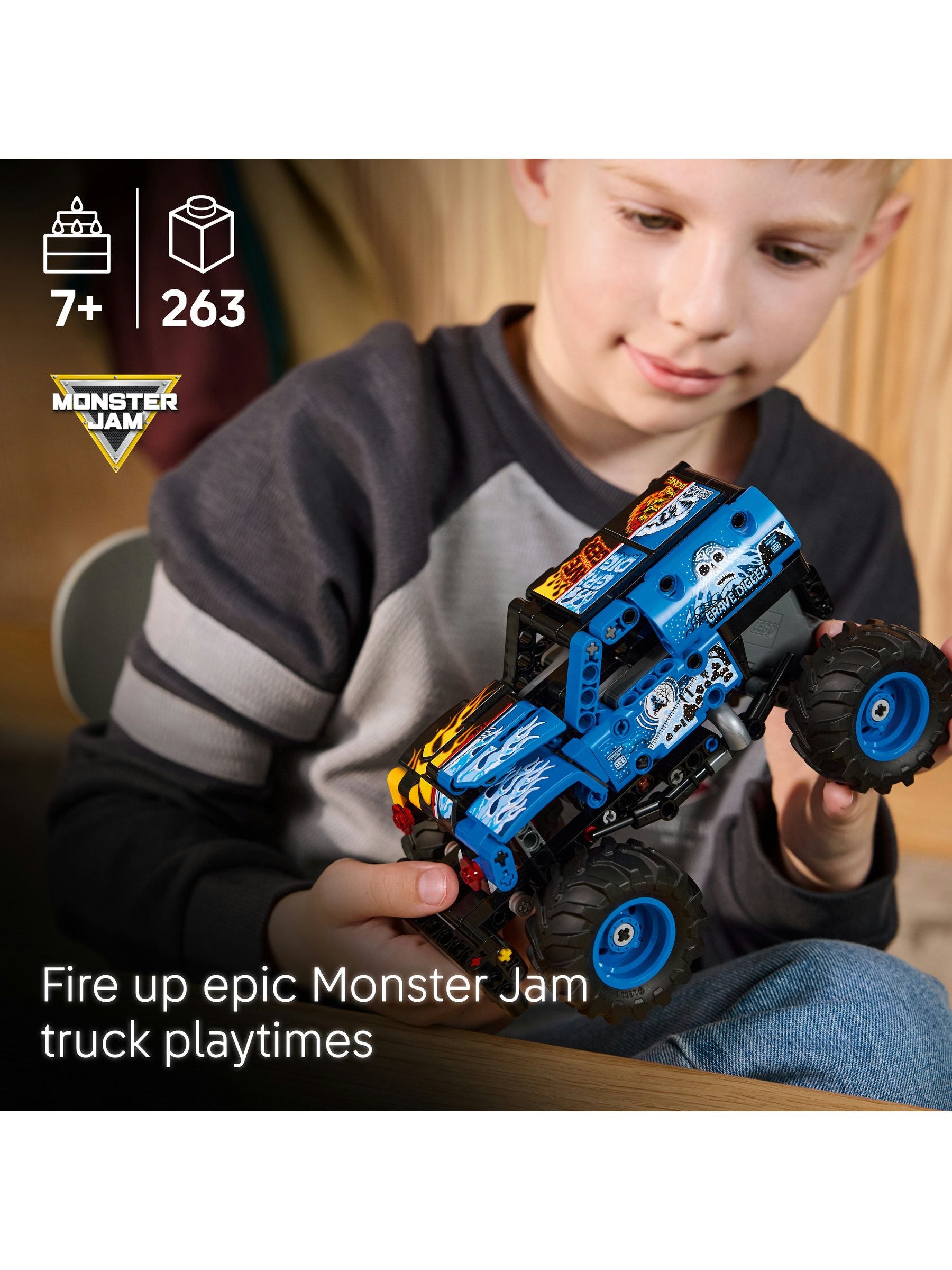 LEGO Monster Jam Grave Digger Fire and Ice building set (British brand)