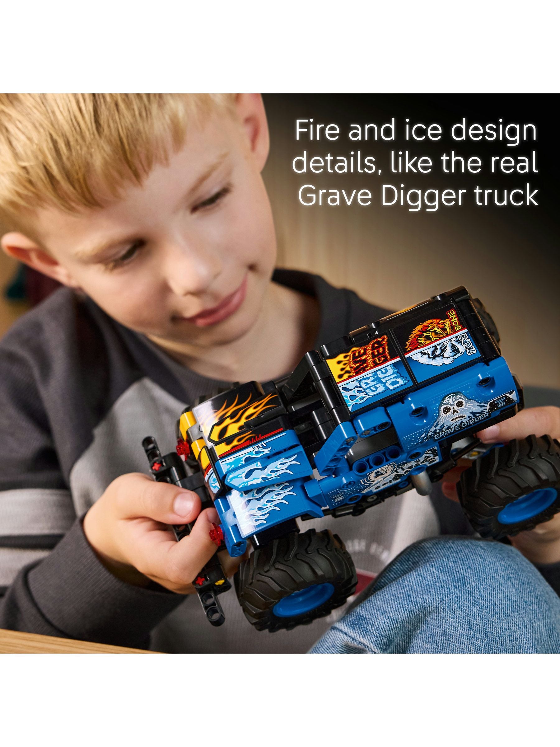 LEGO Monster Jam Grave Digger Fire and Ice building set (British brand)
