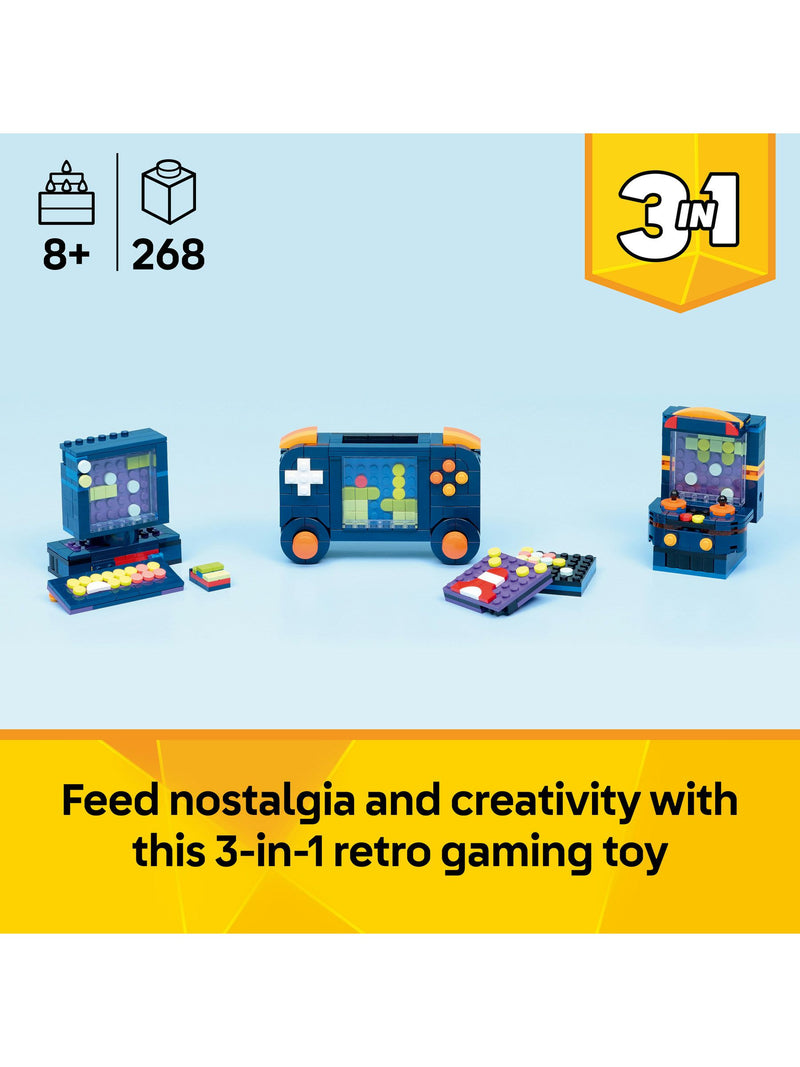 LEGO Creator 3in1 Retro Gaming Console building toy set (British brand)