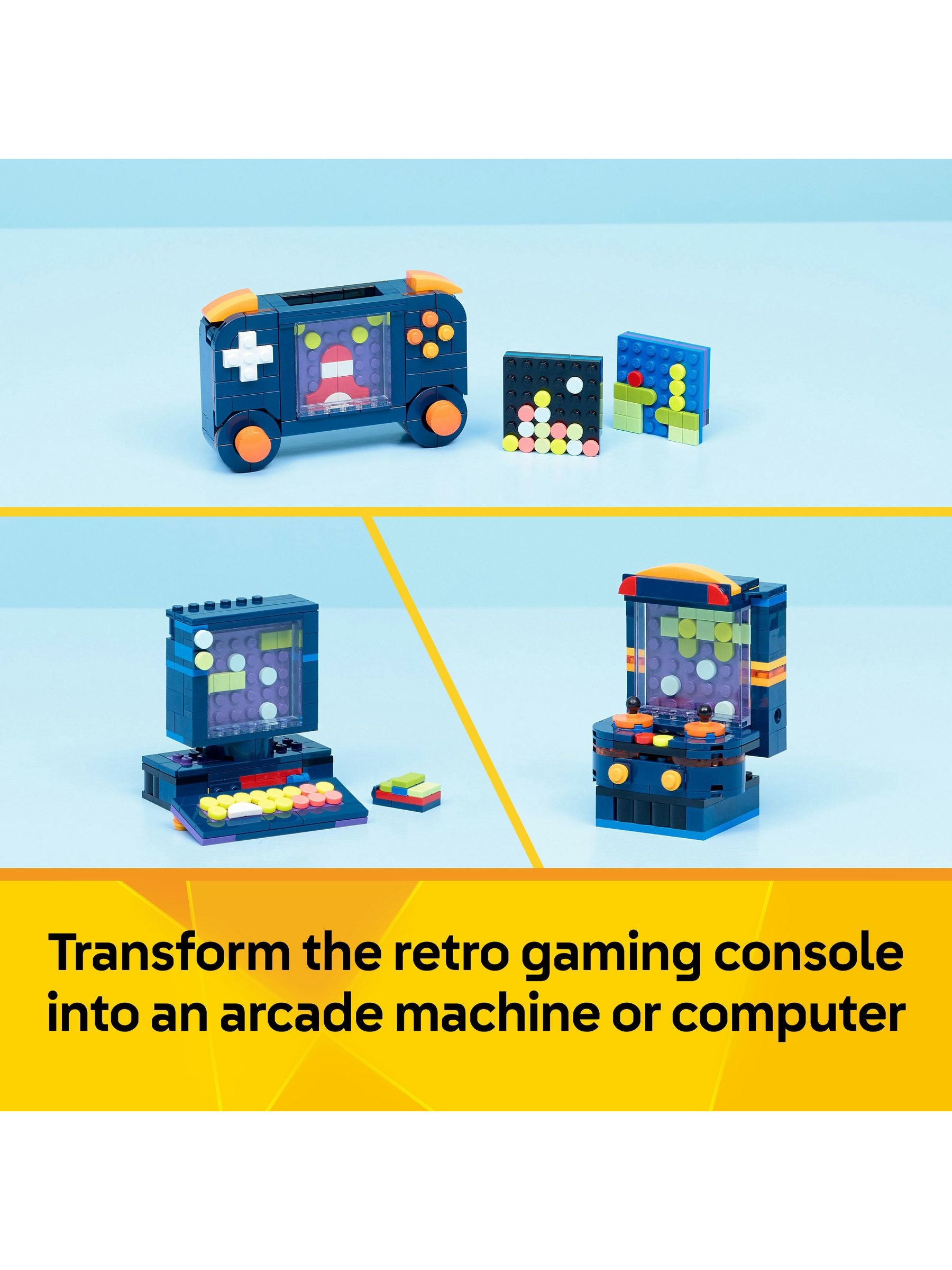 LEGO Creator 3in1 Retro Gaming Console building toy set (British brand)