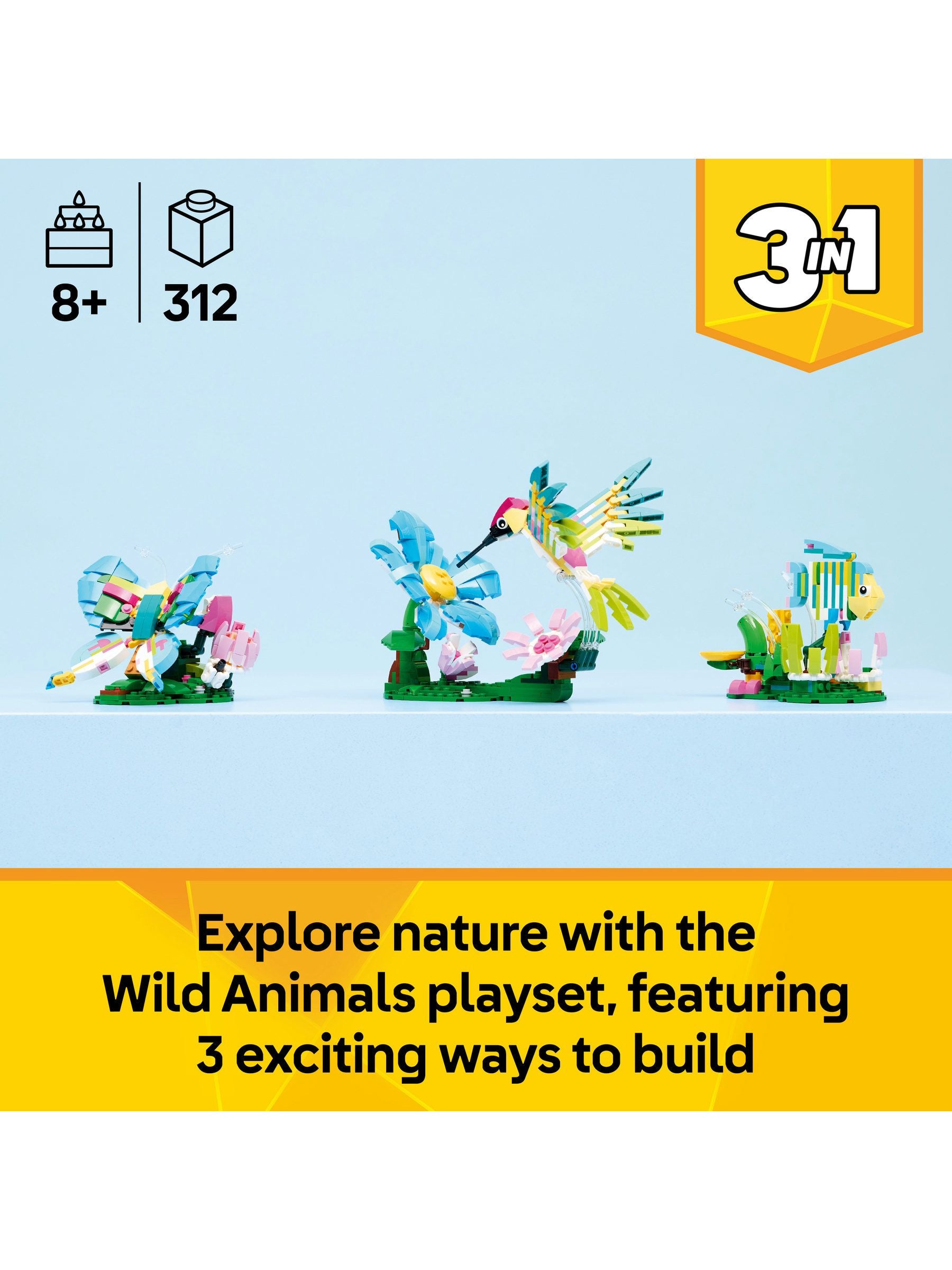 LEGO 3in1 Hummingbird building toy, imported from the UK