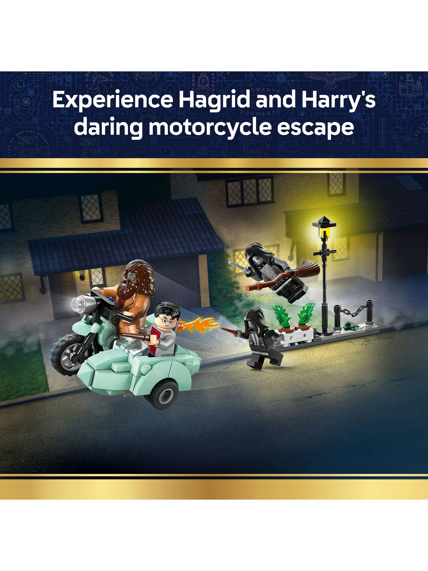LEGO Harry Potter set Hagrid's flying motorcycle 76459, UK version