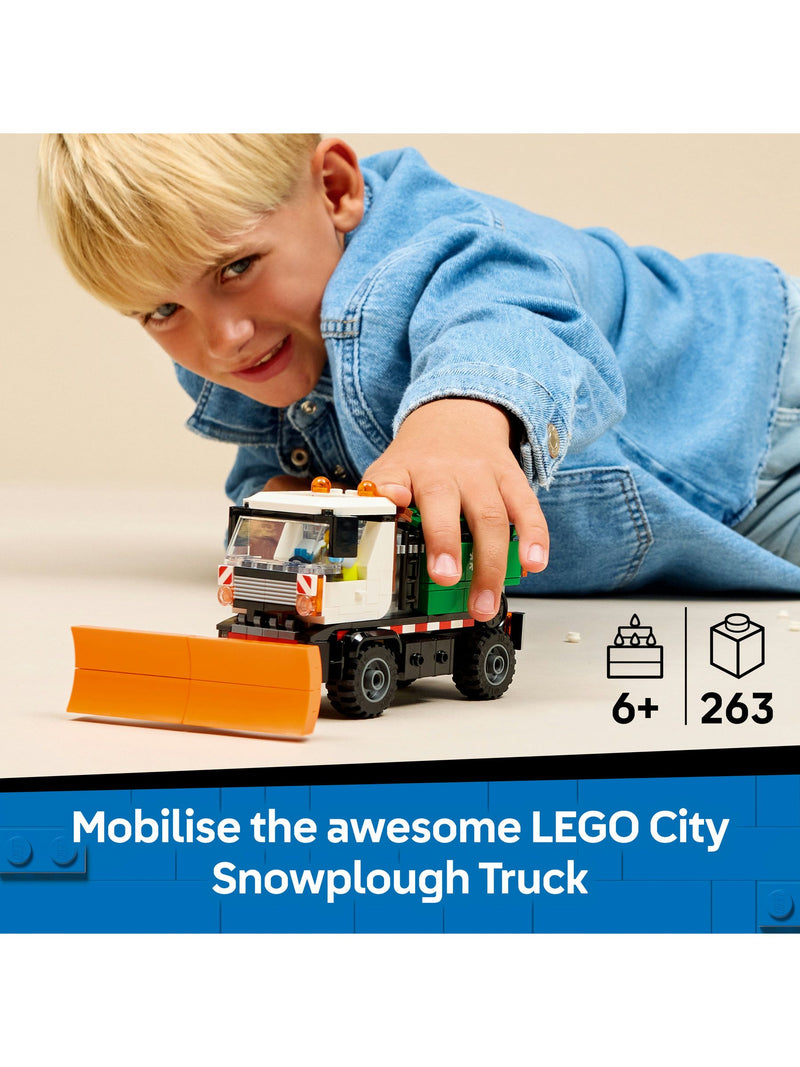 LEGO City Snowplough truck toy set 60490, imported from the UK
