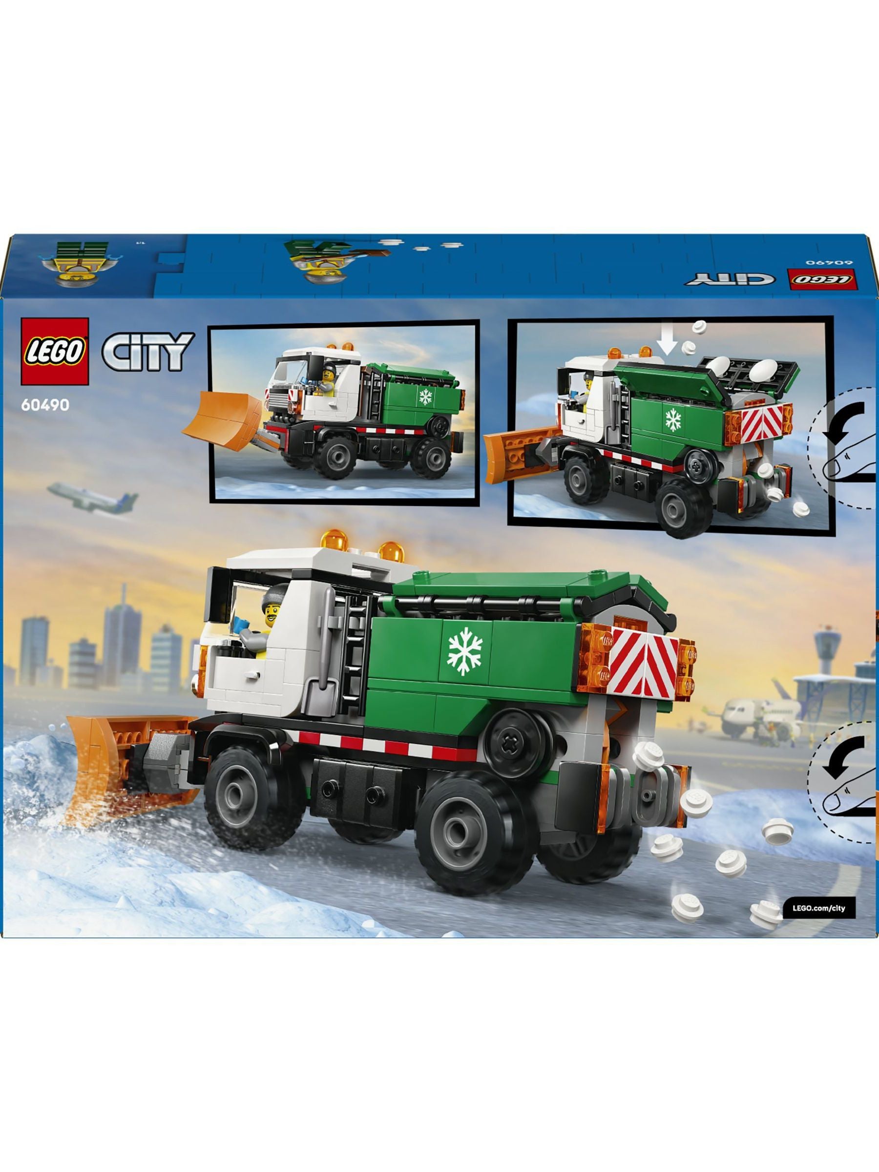 LEGO City Snowplough truck toy set 60490, imported from the UK