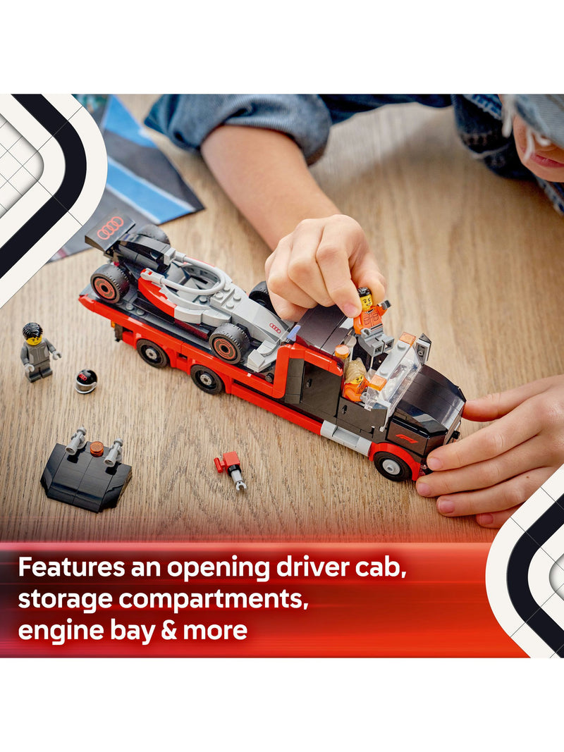 LEGO City F1 Display Truck building set with Audi race car, UK version