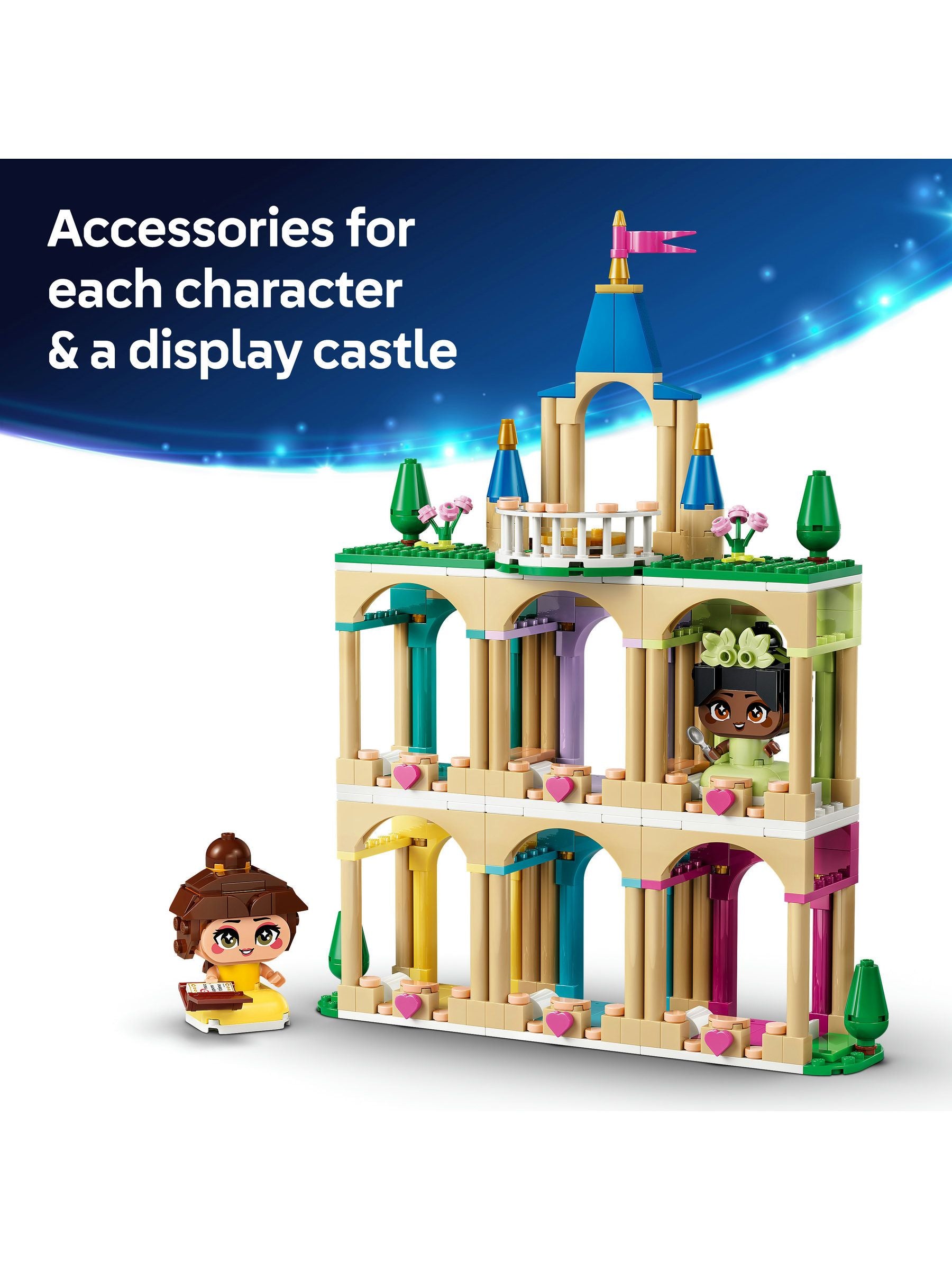 LEGO Disney Princess Castle with Belle and Tiana mini-dolls (British brand)